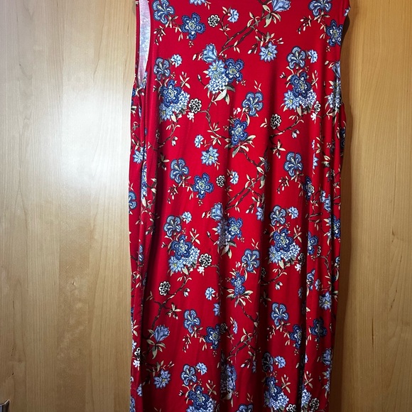 Floral red dress size16/18 - Picture 3 of 6